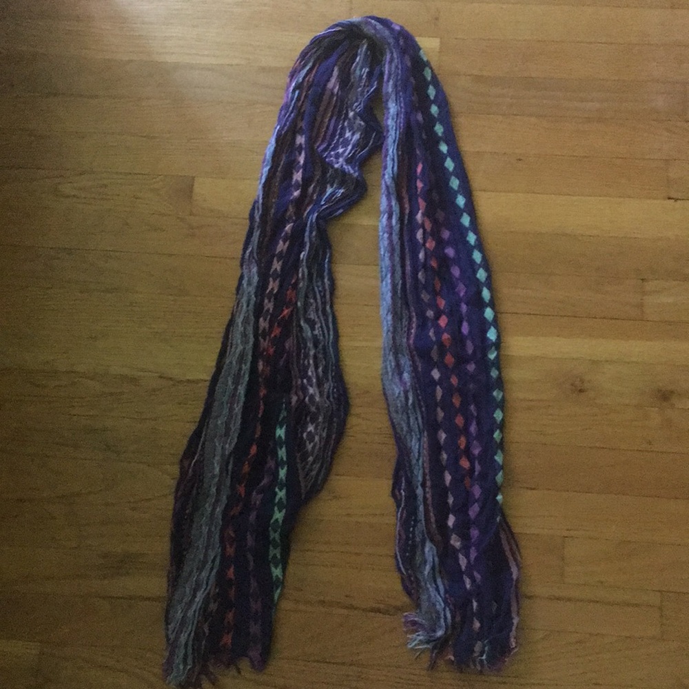 Blue Patterned Scarf--SUPER CHEAP